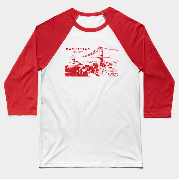 Manhattan Baseball T-Shirt by PallKris